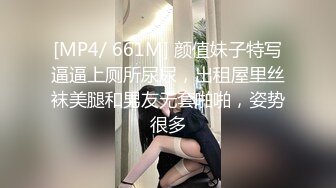 [MP4/ 661M] 颜值妹子特写逼逼上厕所尿尿，出租屋里丝袜美腿和男友无套啪啪，姿势很多