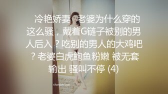 ✨冷艳娇妻✨老婆为什么穿的这么骚，戴着G链子被别的男人后入？吃别的男人的大鸡吧？老婆白虎鲍鱼粉嫩 被无套输出 骚叫不停 (4)