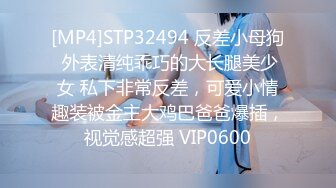 [MP4]STP32494 反差小母狗 外表清纯乖巧的大长腿美少女 私下非常反差，可爱小情趣装被金主大鸡巴爸爸爆插，视觉感超强 VIP0600