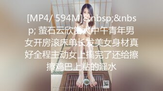 [MP4/ 594M]&nbsp;&nbsp; 萤石云欣赏大中午青年男女开房滚床单长发美女身材真好全程主动女上搞完了还给擦擦鸡巴上粘的淫水