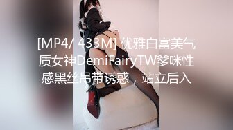 [MP4/ 433M] 优雅白富美气质女神DemiFairyTW爹咪性感黑丝吊带诱惑，站立后入